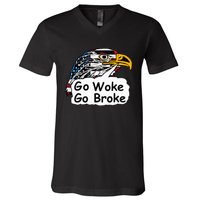 Go Woke Go Broke V-Neck T-Shirt