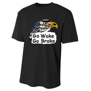 Go Woke Go Broke Performance Sprint T-Shirt