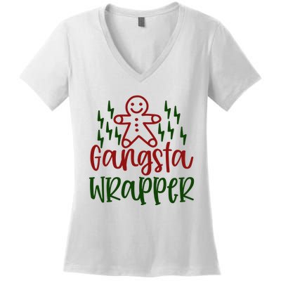 Gangsta Wrapper Women's V-Neck T-Shirt