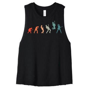 Guitarist With Guitar Evolution Women's Racerback Cropped Tank