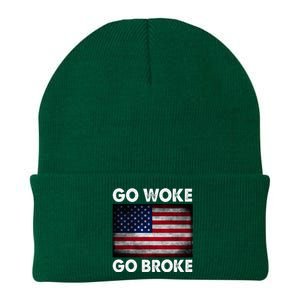 Go Woke Go Broke Knit Cap Winter Beanie