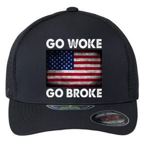 Go Woke Go Broke Flexfit Unipanel Trucker Cap