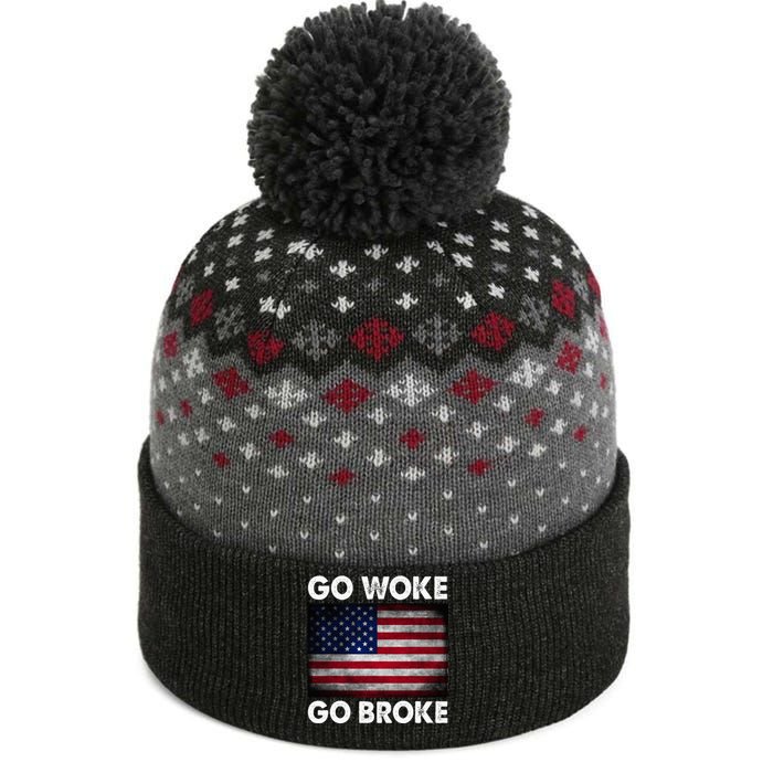 Go Woke Go Broke The Baniff Cuffed Pom Beanie