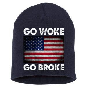 Go Woke Go Broke Short Acrylic Beanie