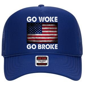 Go Woke Go Broke High Crown Mesh Back Trucker Hat