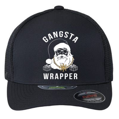 Gangsta Wrapper Gangster Santa Funny Christmas Gift Flexfit Unipanel Trucker Cap