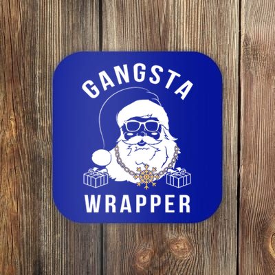 Gangsta Wrapper Gangster Santa Funny Christmas Gift Coaster