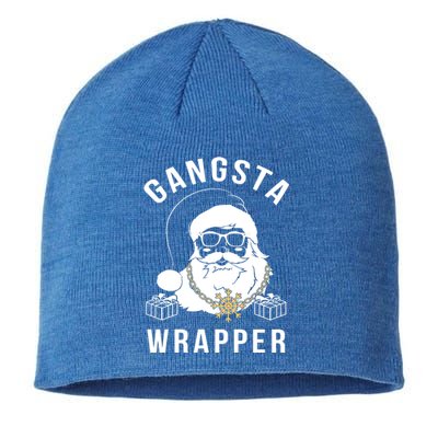 Gangsta Wrapper Gangster Santa Funny Christmas Gift Sustainable Beanie