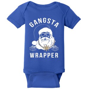 Gangsta Wrapper Gangster Santa Funny Christmas Gift Baby Bodysuit