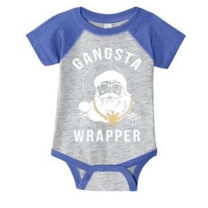 Gangsta Wrapper Gangster Santa Funny Christmas Gift Infant Baby Jersey Bodysuit