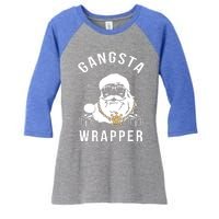 Gangsta Wrapper Gangster Santa Funny Christmas Gift Women's Tri-Blend 3/4-Sleeve Raglan Shirt