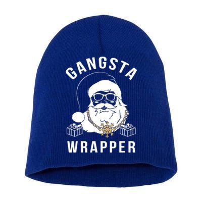 Gangsta Wrapper Gangster Santa Funny Christmas Gift Short Acrylic Beanie