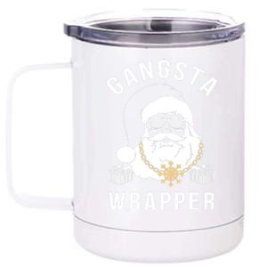 Gangsta Wrapper Gangster Santa Funny Christmas Gift 12 oz Stainless Steel Tumbler Cup