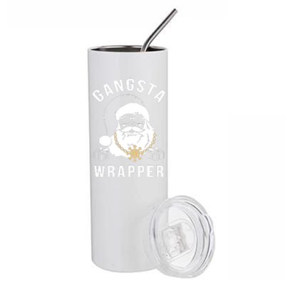 Gangsta Wrapper Gangster Santa Funny Christmas Gift Stainless Steel Tumbler