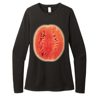 Giant Watermelon Womens CVC Long Sleeve Shirt