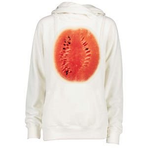 Giant Watermelon Womens Funnel Neck Pullover Hood