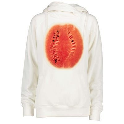 Giant Watermelon Womens Funnel Neck Pullover Hood