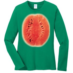 Giant Watermelon Ladies Long Sleeve Shirt