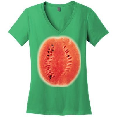 Giant Watermelon Women's V-Neck T-Shirt