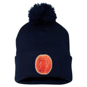 Giant Watermelon Pom Pom 12in Knit Beanie