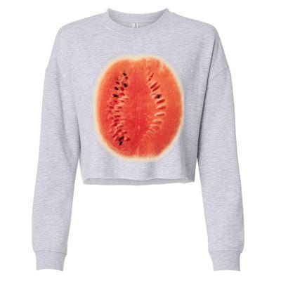 Giant Watermelon Cropped Pullover Crew