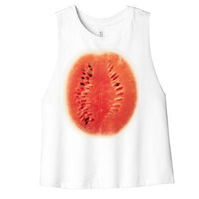 Giant Watermelon Women's Racerback Cropped Tank