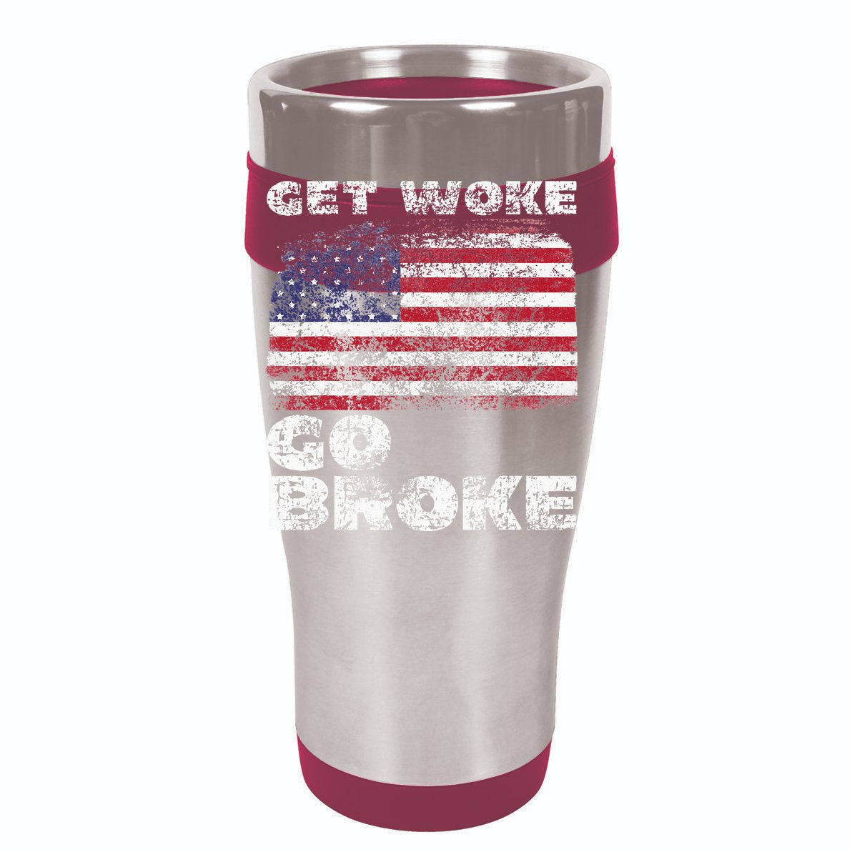 Get Woke Go Broke Funny Anti Woke Cancel Culture Joke V-Neck T-Shirt