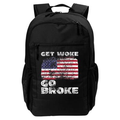 Get Woke Go Broke Funny Anti Woke Cancel Culture Joke Backpack