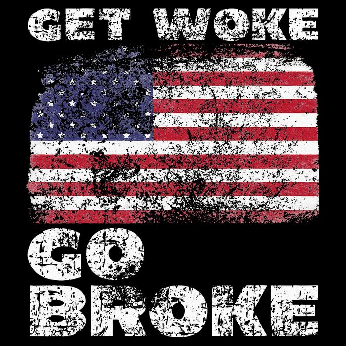 Get Woke Go Broke Funny Anti Woke Cancel Culture Joke 16 in Basic Backpack