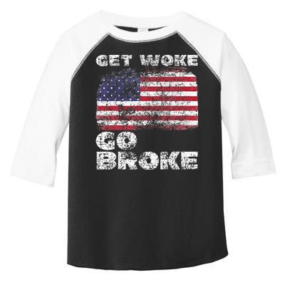Get Woke Go Broke Funny Anti Woke Cancel Culture Joke Toddler Fine Jersey T-Shirt