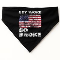 Get Woke Go Broke Funny Anti Woke Cancel Culture Joke USA-Made Doggie Bandana