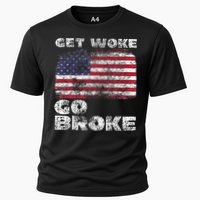 Get Woke Go Broke Funny Anti Woke Cancel Culture Joke Cooling Performance Crew T-Shirt