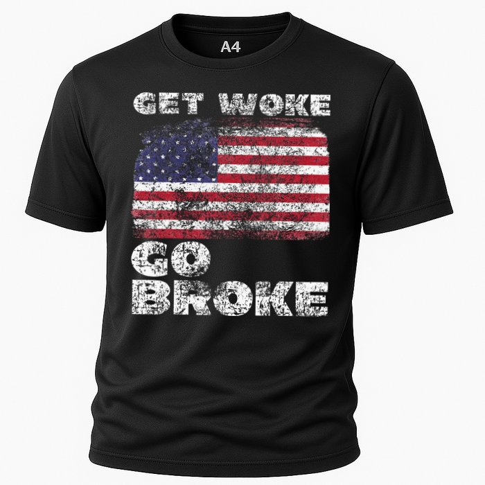 Get Woke Go Broke Funny Anti Woke Cancel Culture Joke Cooling Performance Crew T-Shirt