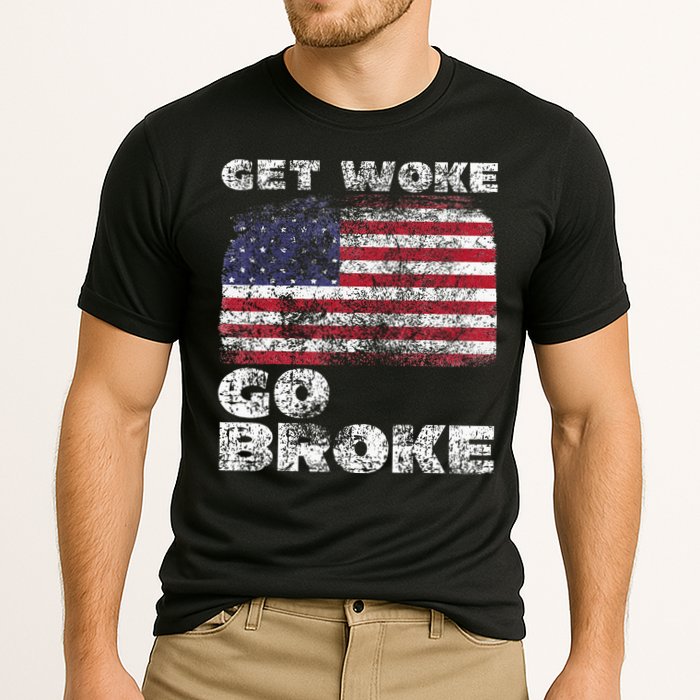 Get Woke Go Broke Funny Anti Woke Cancel Culture Joke Cooling Performance Crew T-Shirt