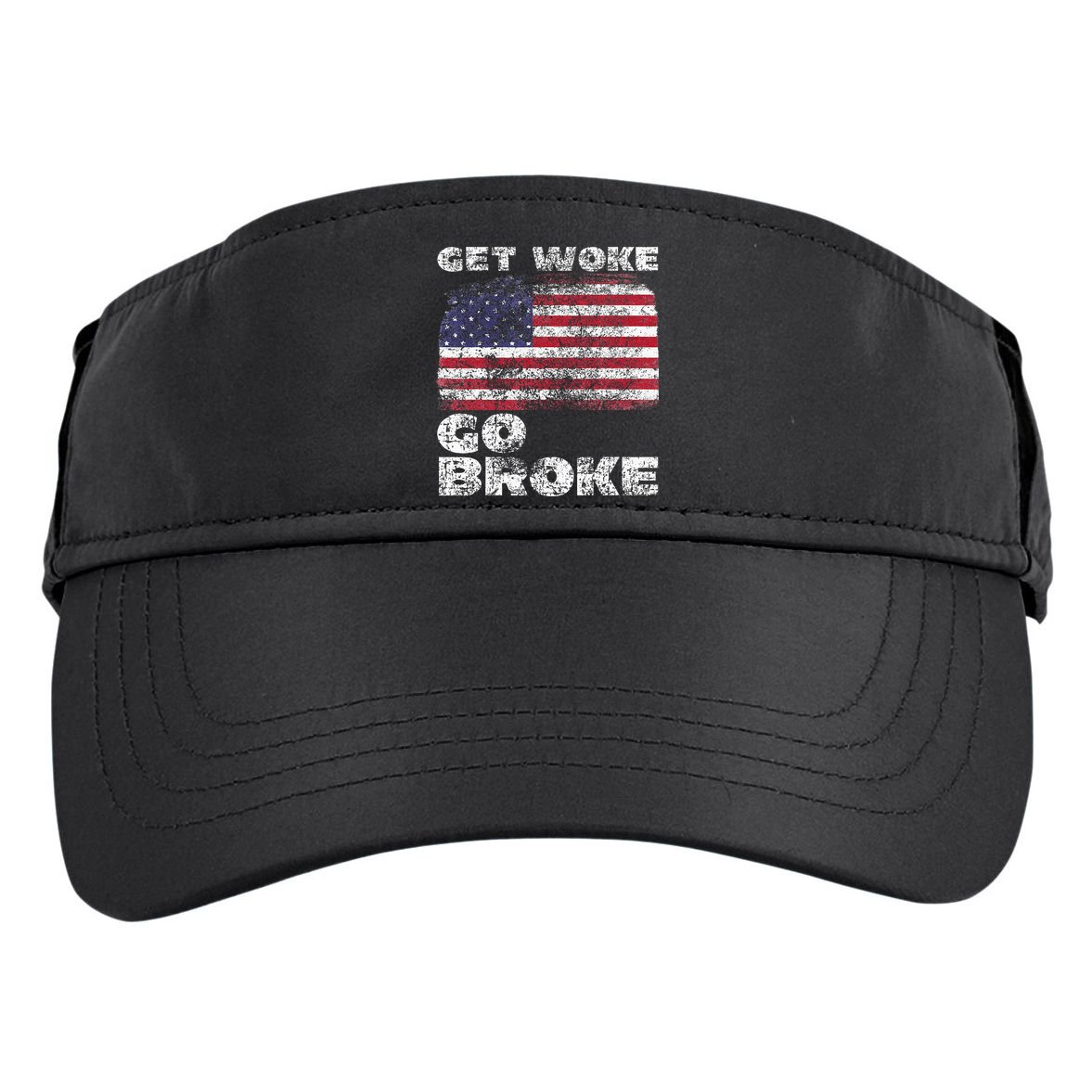 Get Woke Go Broke Funny Anti Woke Cancel Culture Joke Adult Drive Performance Visor