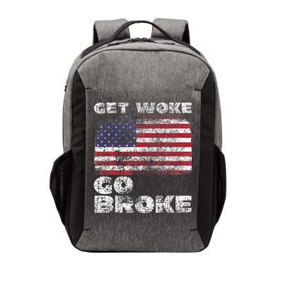 Get Woke Go Broke Funny Anti Woke Cancel Culture Joke Vector Backpack