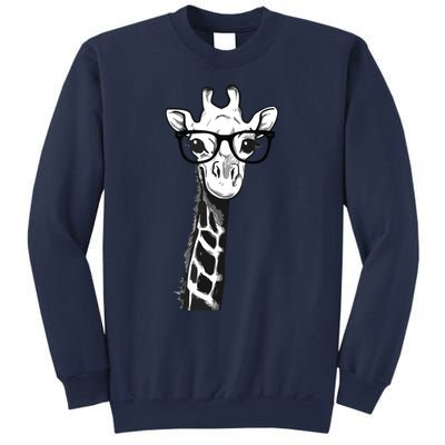 Giraffe With Glasses Gift For Zoo Animal Lovers Sweatshirt