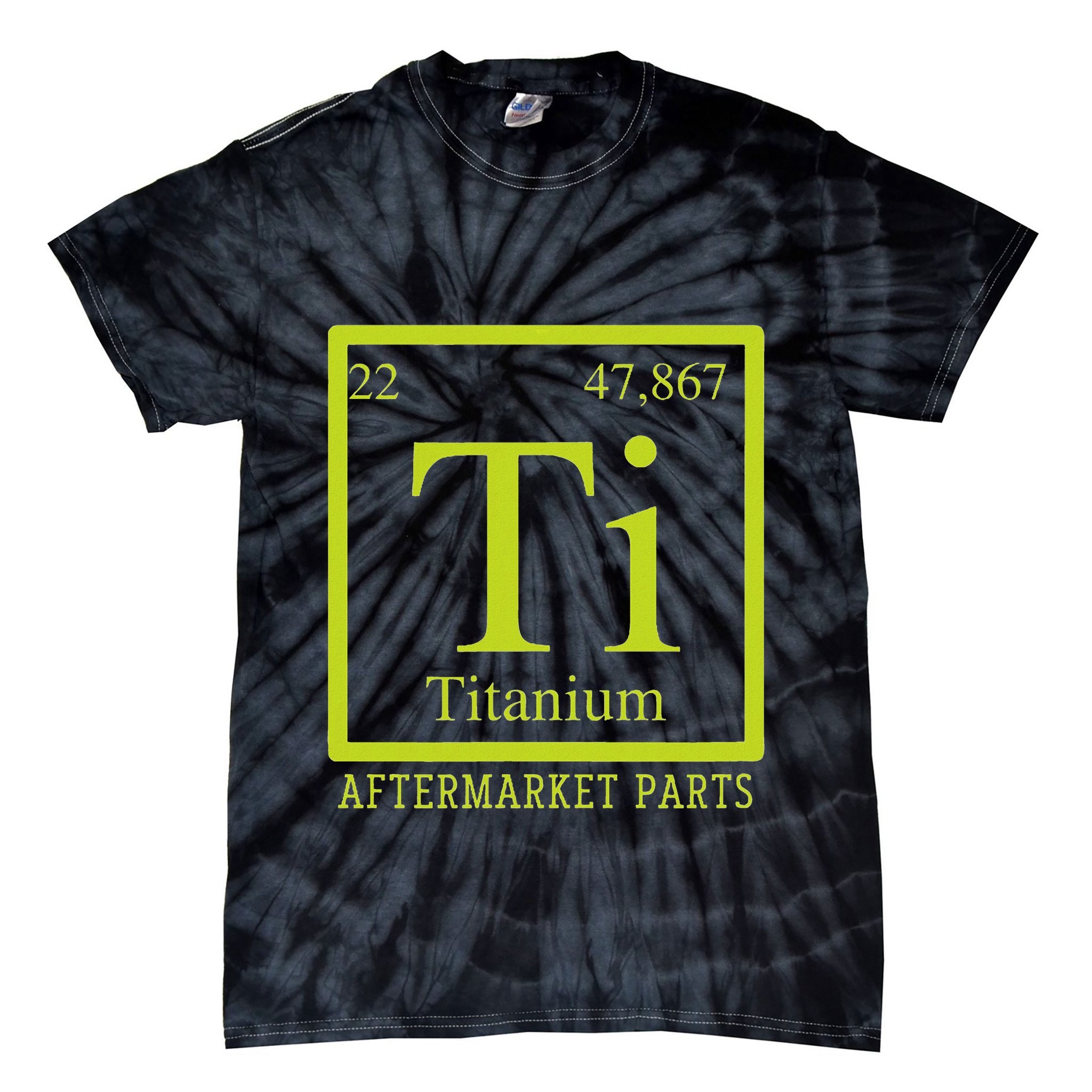 Get Well Gag Gifts Apparel Co Adults Black Ti Bionic Aftermarket Parts Tie-Dye T-Shirt
