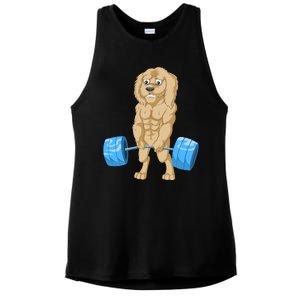 Goldendoodle Weightlifting Ladies PosiCharge Tri-Blend Wicking Tank