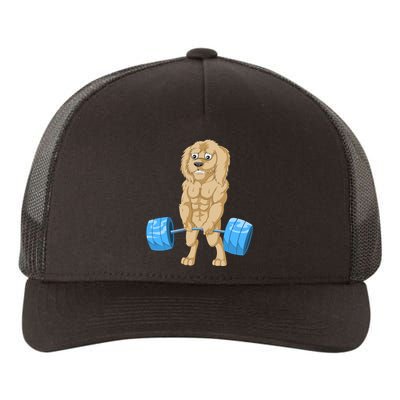 Goldendoodle Weightlifting Yupoong Adult 5-Panel Trucker Hat