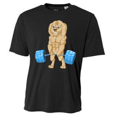 Goldendoodle Weightlifting Cooling Performance Crew T-Shirt