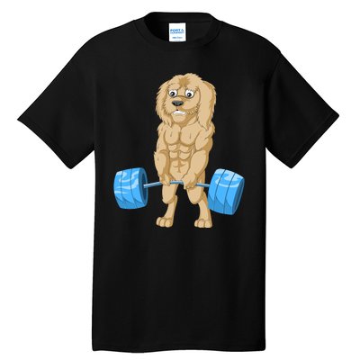 Goldendoodle Weightlifting Tall T-Shirt