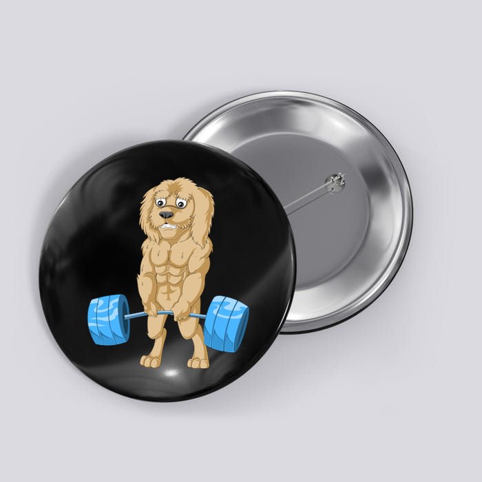 Goldendoodle Weightlifting Button