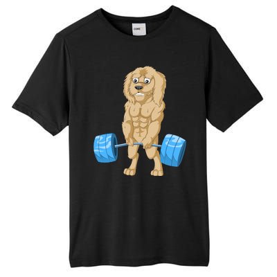 Goldendoodle Weightlifting Tall Fusion ChromaSoft Performance T-Shirt