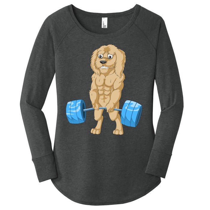 Goldendoodle Weightlifting Women's Perfect Tri Tunic Long Sleeve Shirt