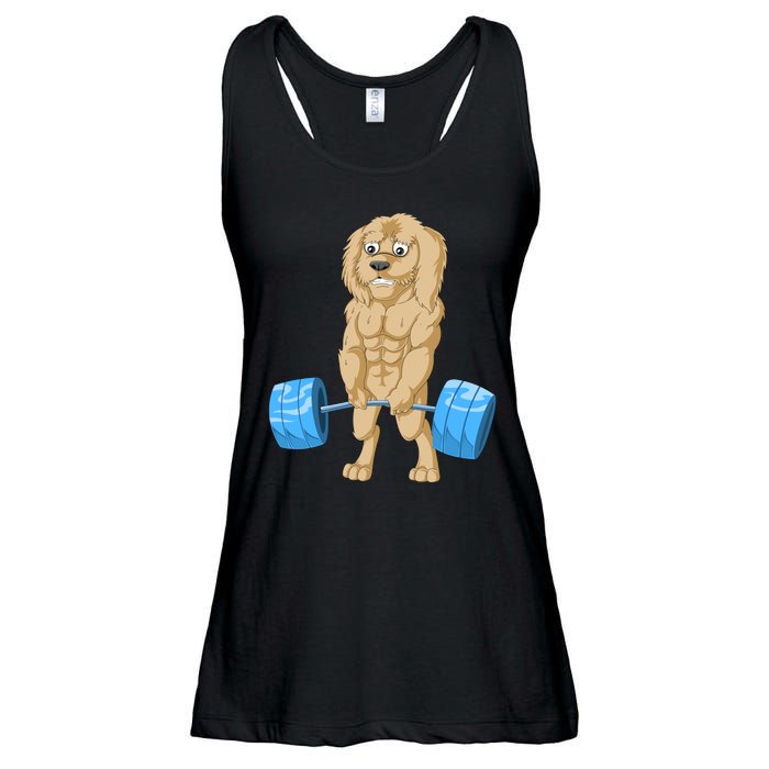 Goldendoodle Weightlifting Ladies Essential Flowy Tank