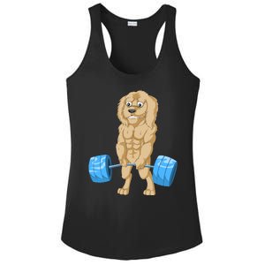 Goldendoodle Weightlifting Ladies PosiCharge Competitor Racerback Tank