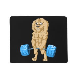 Goldendoodle Weightlifting Mousepad