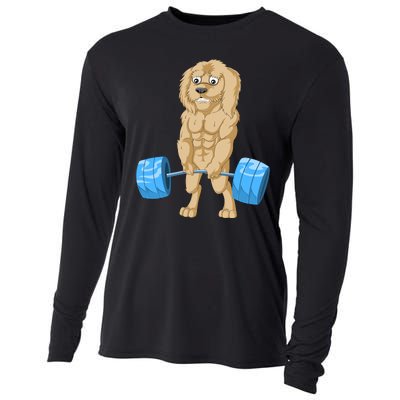 Goldendoodle Weightlifting Cooling Performance Long Sleeve Crew