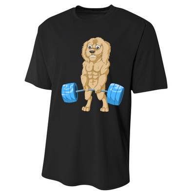 Goldendoodle Weightlifting Performance Sprint T-Shirt